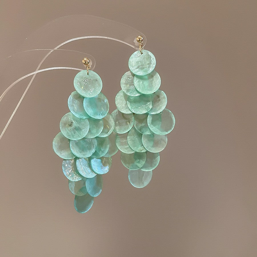 Shell Tassel Drop Earrings - view 9