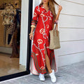 Sexy Shirt Dress - European Style Long Maxi Dress for Spring Summer