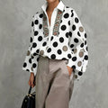 Bohemian Casual Long Sleeve Lapel Collar Loose Shirt