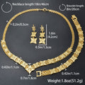 Overseas Dubai Middle East Copper Gold Plated 4th Corner Star Jewelry Set Women Necklace Bracelet Set Earrings Bride Wedding Set