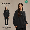 Men's Fall Streetwear Retro Dyed Distressed Washed Faux Layered Crew Neck T-Shirt