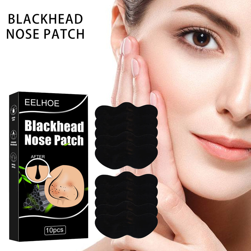 EELHOE Bamboo Charcoal Nose Strips - Blackhead Remover for Clearer Pores