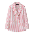 Women's Fall Elegant Slimming Blazer + Top 2026 | Casual Blouse - Orange Red