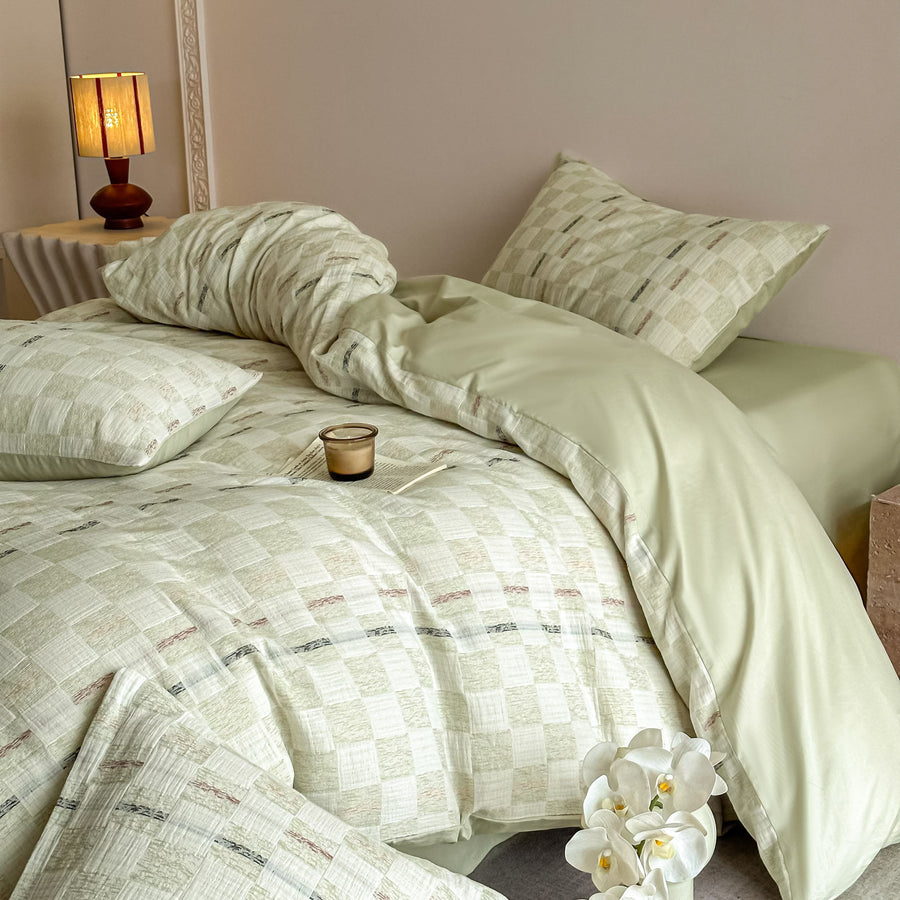 Cookie Check Cotton Jacquard 4-Piece Bedding Set - view 5