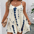 Printed Camisole Sleeveless A-Line Dress, Casual Loose