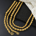 New Western Street Trendy Hip-Hop Chain Bag Bead Piece Band Mutual Clasp Chunky Chain Versatile Necklace Bracelet Set Women