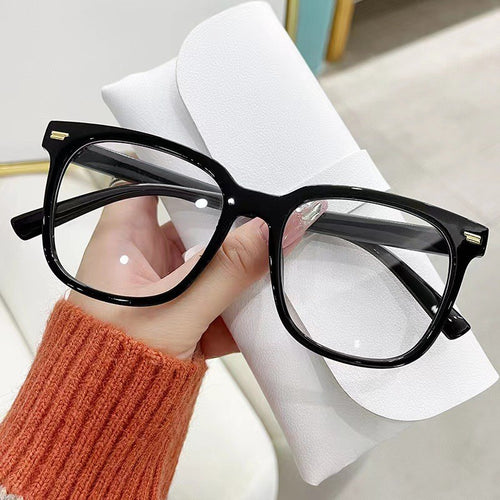 Square Frame Prescription Blue-Light Glasses EU/US Import Fashionable Influencer Large Frame Korean Student Prescription Finish Item Prescription Sunglasses