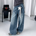 Girls' Crystal Star Wide-Leg Jeans