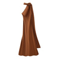 Halter Neck Backless Maxi Dress - Slim Fit Ribbon Tie Summer Dress Women