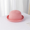 children's small curly brim straw hat korean version new cartoon animal shape hat baby men and women
