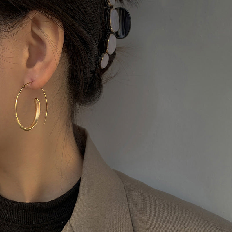 Rhinestone Cross Round Statement Earrings - view 12