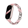 Fits Xiaomi Band 9 Band New 8nfc Version Smart Capable Sports Ceramic White 7 / 6 / 5 Leather Wrist Strap Metal Bracelet