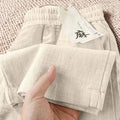 Summer Casual Fashion Linen Cotton Lightweight Loose Straight Leg Wide Leg Pants + Pants