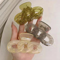 Korean Fashionable Simple Fruit Freeze Color Chain Claw Back Brain Spoon Updo Versatile Large No. Shark Claw