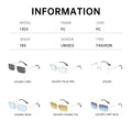 Retro Square Rimless Sunglasses Unisex Premium 2025 New Gradient Beveled Ocean Lens Sunglasses