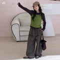 Girls' Base Layer, Vest & Wide-Leg Pants 3-Piece Set