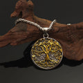Overseas Nordic Fiber Student of Berry Two-Tone Round Brand Necklace Retro World Berry Titanium Universal Gift Pendant
