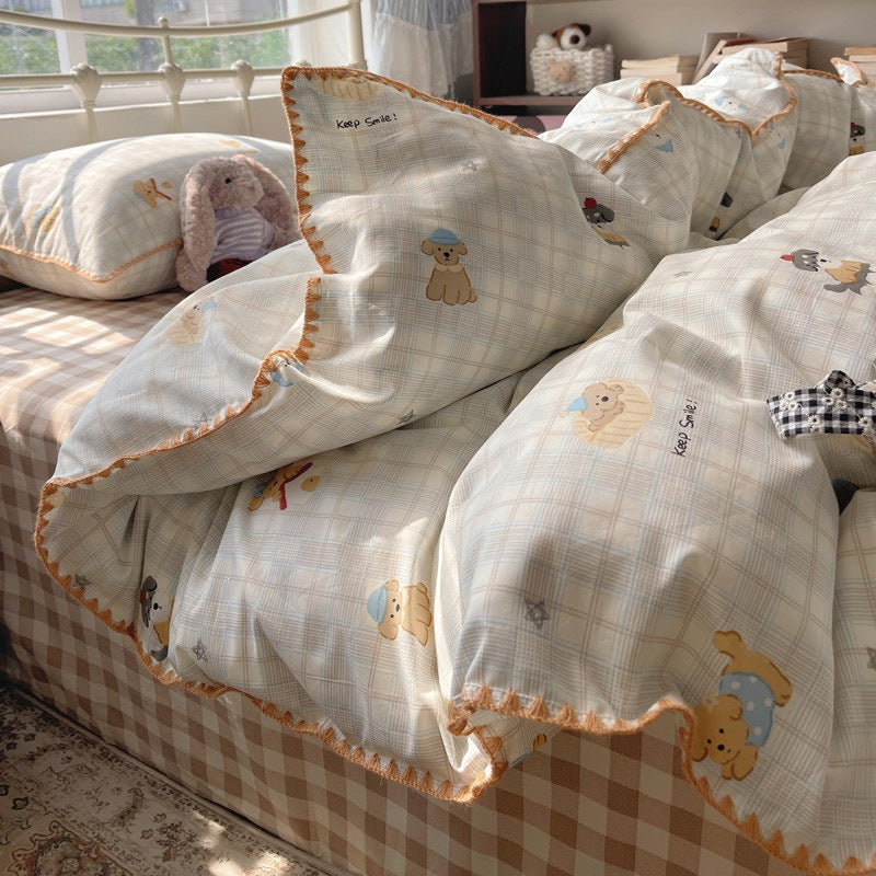 Rainbow Heart Kids' Cotton 4-Piece Bedding Set - view 4
