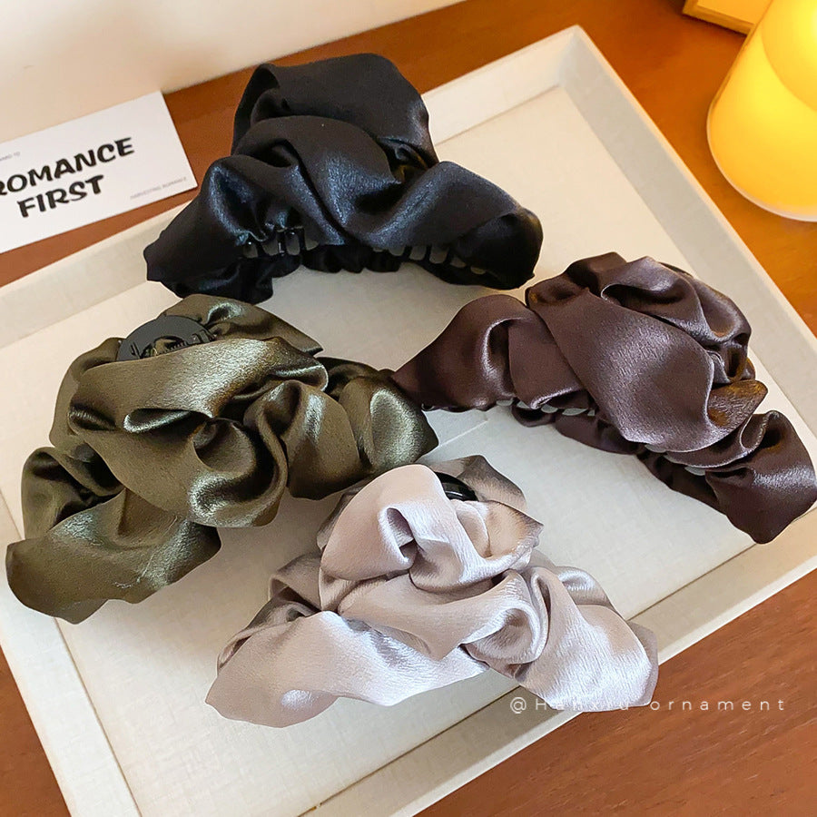 French Satin Fabric Hair Claw Clip - view 2