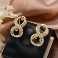 French Elegant Western Rhinestone Stud Earring Necklace Set Bracelet 4-Piece Set Stylish Elegant Light Luxury Premium Accessory Set
