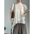 Summer Korean Designer Chiffon Tie-Front Shirt