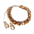 Premium Geometric Necklace Set Jewelry Retro Stud Elegant Clavicle Chain Bride Gown Design Accessory