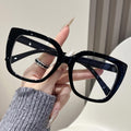 Fashionable Plano Women Premium Big Frame Cat-Eye Western Trendy No Rx Casual Wear Jewelry Glasses