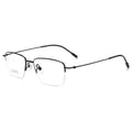Beesfen New Ultra-Light 7g Pure Titanium Frame Formal Men Half-Rim Frame With Rx Prescription Glasses Men