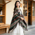 Women's Ethnic Shawl + Cape 2026 - Red