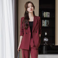 Spring-Summer Professional Elegant Jacket + Pants 3-Piece Set