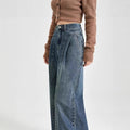 Fall Retro High Waist Loose Straight Leg Wide Leg Pants + Pants