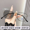 Anti-Blue Light-Changing Reading Glasses HD Portable Elderly Glasses HD Unisex Fashionable Full-Frame Presbyopia Glasses