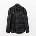 Nengmeng Retro Plaid Embroidered Pocket Shirt