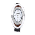 CANSNOW Droplet Oil Rhinestone Mutual Room Oval Round Bangle Watch Cross-Border Bestseller Women Quartz Wear Jewelry Women Hand