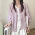 Fall Petite Tencel Linen Sun-Protection Lightweight Cardigan + Shirt