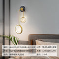 Living room light luxury creative clock wall lamp bedroom bedside background wall lamp technological style decoration charging without wiring