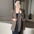 Women's Spring Korean Casual Blazer 2026 - Coffee