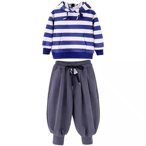 Boys' Striped Hooded 2-Piece Set