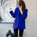 Women's Spring Office Korean Petite Blazer + Top 2026 | Casual Blouse - Red