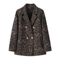 Women's Fall Korean School Loose Blazer + Top 2026 | Casual Blouse - Houndstooth Pants