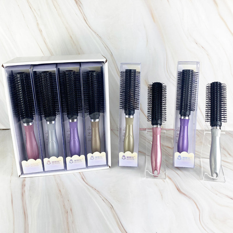 6932 Round Barrel Curling Brush - Painted Box Series, Salon-Grade Hair Styling Comb