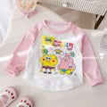 Girls' Cartoon Print Fleece Knit Top with 3D Plush - Winter