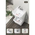 Liangle pedestal basin double-hole washstand basin ceramic household mop pool washstand basin one-piece hand wash basin