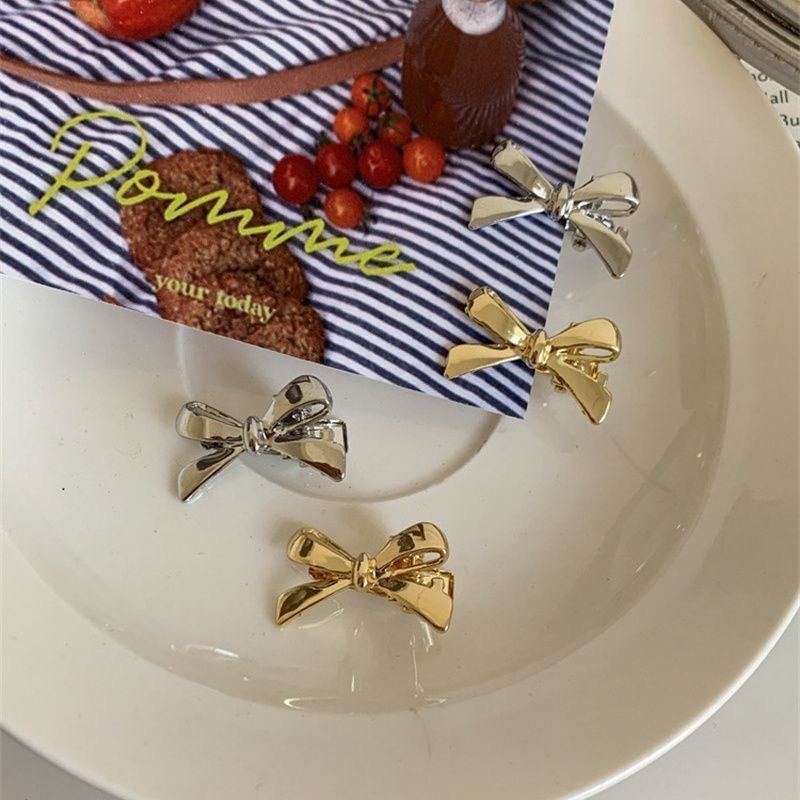 Korean Metal Bow Mini Hair Clip - view 2