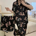 Women's Summer Japanese Short Sleeve Cardigan + Pants 3-Piece Set 2026 - 3-Piece Set Cardigan Apricot