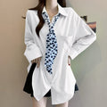 Women's Summer Casual Elegant Long Sleeve Loose Shirt 2026 | Casual Shirt - Rose Red