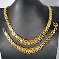 New Western Women Jewelry Set 18k Plated Long Style Necklace Bracelet Set 2-Piece Set Simple Elegant Accessory