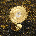2024 New Gold Wave Pattern Statement Western Southeast Asia Bestseller Overseas Supply Bangle Quartz Watch Women In Stock