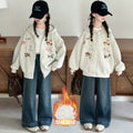 Girls' Embroidered Hooded Zip Jacket - Fall