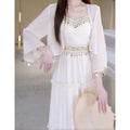 Women's Ethnic Elegant Sun-Protection Loose Dress + Cardigan + Camisole + Shawl 2-Pie - As Pictured
